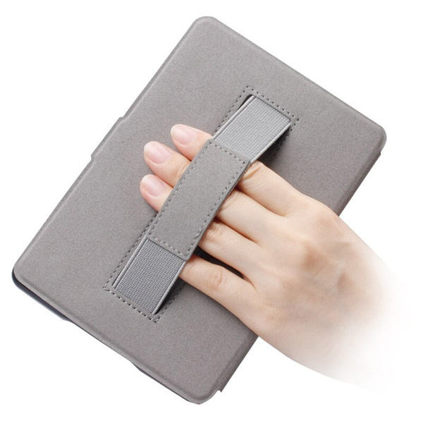 Etui do Kindle Paperwhite 1 2 3, czarne - ochronne z podstawką, dostęp do portów i przycisków
