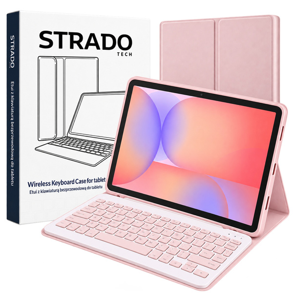 Etui z klawiaturą do Galaxy Tab S10 Lite 10.9 SM-X406 SM-X400 2025 - różowe