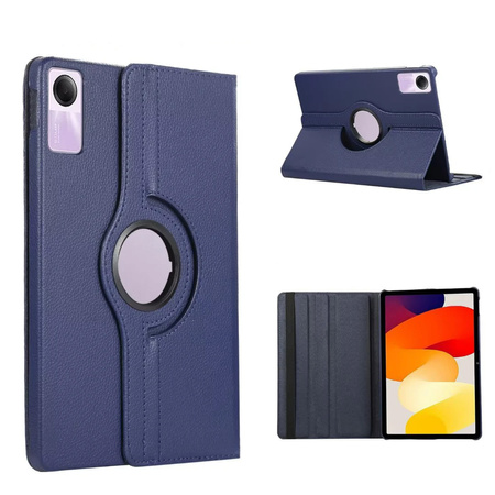 Etui Obrotowe 360 do Xiaomi Redmi Pad SE 2023 11, granatowe - ochronne z podstawką, dostęp do portów i przycisków