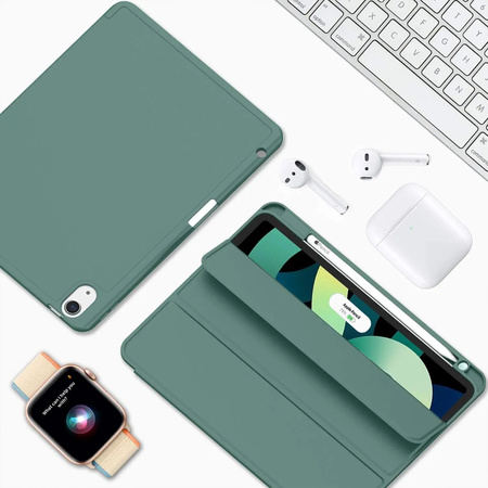 Etui Smart Pencil do iPad Air 11 M3 2025 Gen. 7 / M2 2024 Gen. 6, zielone - ochronne z podstawką
