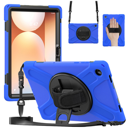 Etui do Samsung Galaxy Tab A9 Plus - Pancerne z uchwytem i paskiem