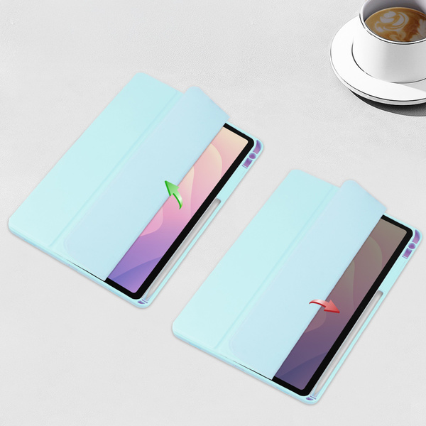Etui Clear Pencil do Samsung Galaxy Tab S11 11 SM SMX736 z klapką, niebieskie - ochronne
