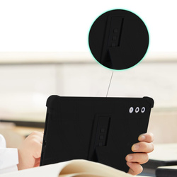 Etui Armor do Lenovo Yoga Tab Plus 12.7 2025, czarne - ochronne z podstawką, dostęp do portów i przycisków