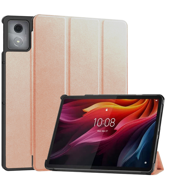 Etui Smart z klapką do Lenovo Tab K11 Plus 11.45 / Lenovo K11 Plus, różowe złoto - ochronne z podstawką