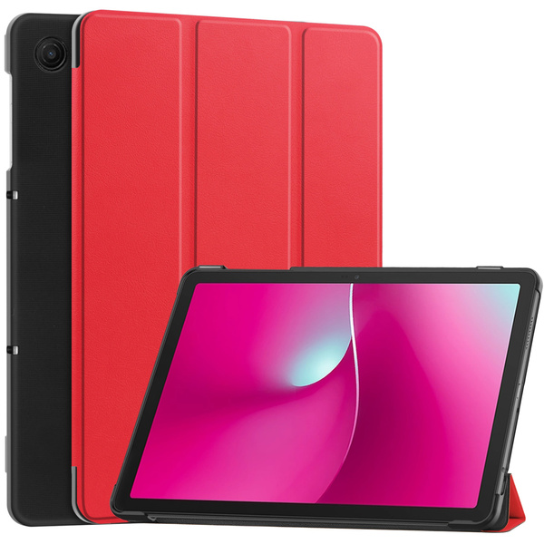 Etui Smart do T-Mobile T Tablet 2 10.1 5G 2025 z klapką, czerwone - ochronne z podstawką