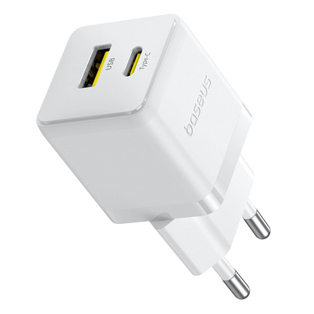 Ładowarka sieciowa Baseus Palm 30W USB-C USB-A - biała