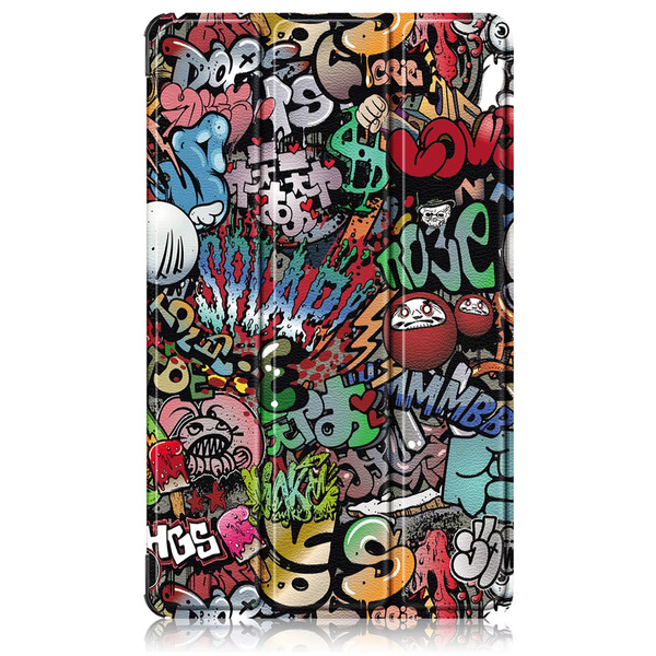 Etui Graficzne do Lenovo Tab One 8.7 25 TB305FU TB305XU, ochronne z podstawką
