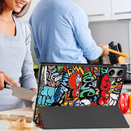 Etui Graficzne do Xiaomi Redmi Pad Pro 12.1 2024 / Poco Pad 12.1 z klapką - ochronne z podstawką