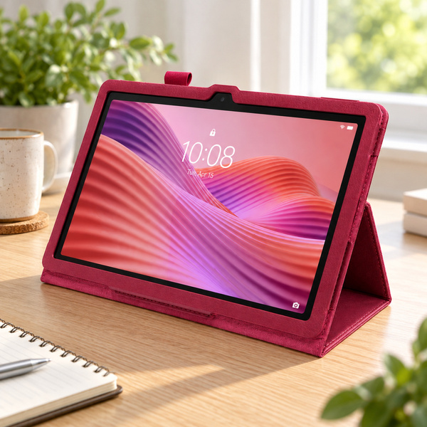 Etui do Lenovo Tab 10.1 2025 TB311FU TB311XU ZAEH0040PL z klapką - ciemnoróżowe