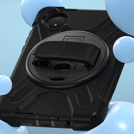 Etui pancerne Shockproof z uchwytem paskiem do Xiaomi Redmi Pad SE 8.7 2024, czarne