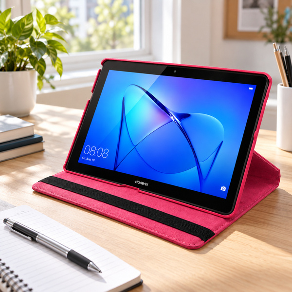 Etui z klapką do Huawei MediaPad T3 10 9.6 obrotowa podstawka ochronne
