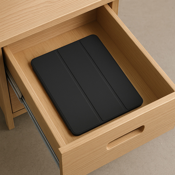 Etui Smart z magnetyczną z klapką do Xiaomi Redmi Pad SE 8.7 2024, czarne - ochronne z podstawką