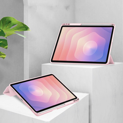 Etui Clear Pencil do Samsung Galaxy Tab S11 11 SM SMX736 z klapką, różowe - ochronne