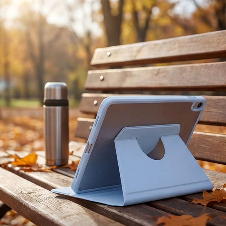 Etui OBROTOWE PENCIL do iPad 10.9 2022 Gen. 10/ 11 2025 A16 Gen. 11 WAKE UP, niebieskie