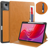 Etui skórzane z kieszeniami do Lenovo Tab M11 10.95 TB330FU TB330XU TB331FC, brązowe