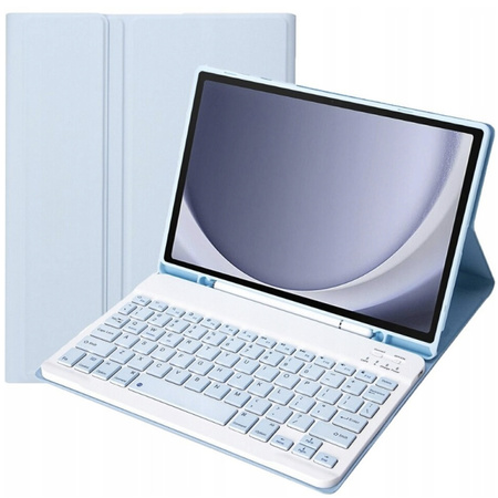 Etui z klawiaturą Bluetooth do Samsung Galaxy Tab A9 8.7 CFX110 (Niebieskie)