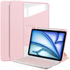 Etui 360 z klawiaturą do Apple iPad 10.9 2022 Gen. 10 / 11 2025 A16 Gen. 11 / Apple iPad 11 2025 / Apple iPad 10 2024, różowe - ochronne