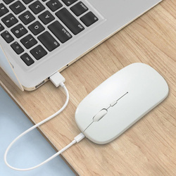 Myszka Bezprzewodowa mysz komputerowa Bluetooth 2.4G Sensor Optyczny, zielona
