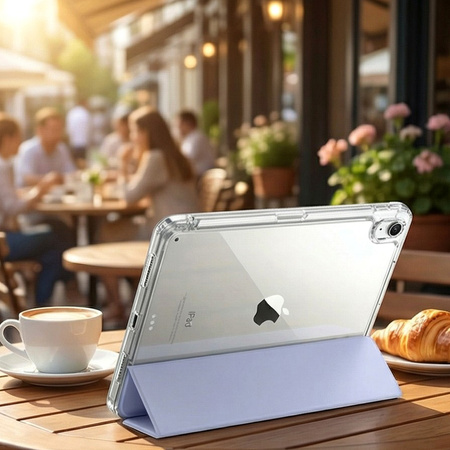 Etui Crystal do Apple iPad 10.9 10 2022 / iPad 11 A16 2025 Gen 10 11, fioletowe - ochronne z podstawką