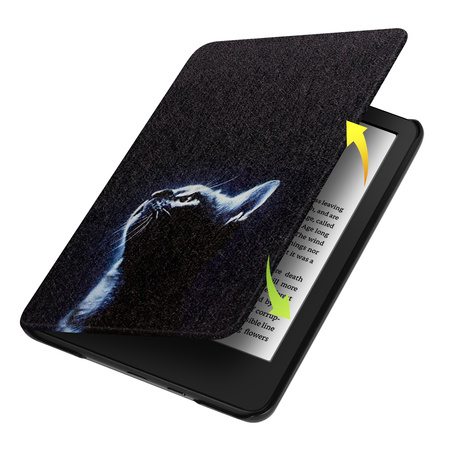 Etui graficzne Kindle Paperwhite 6/ Colorsoft/ Signature Edition- Moon Cat