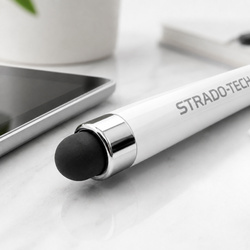 Precyzyjny rysik stylus pen do tabletu telefonu, dwustronny, biały