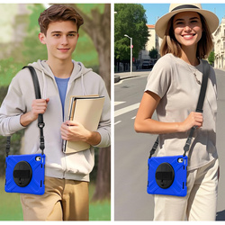 Etui Shockproof z uchwytem do Apple iPad 10.9 2022 / 11 A16 2025 / Apple iPad 10.9 / Apple iPad 11, niebieskie - ochronne