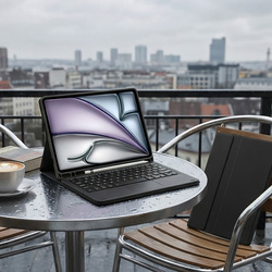 Etui z klawiaturą touchpad do iPad Air 11 M4 2026/ Air 11 M3 2025/ Air 11 M2 2024, gen. 8/ 7/ 6, czarne