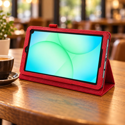 Etui Slim z klapką do Galaxy Tab A11 X135/ X133 A9 SM-X115/ X110 - czerwone