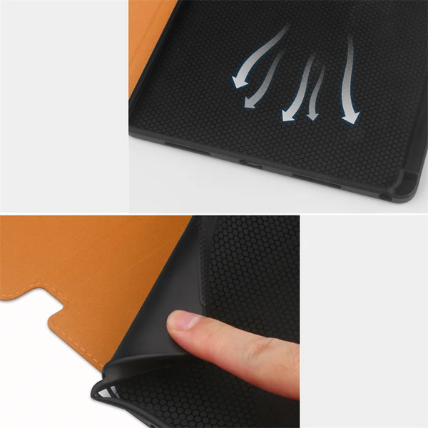 Etui skórzane z kieszeniami do Lenovo Tab M11 10.95, brązowe - ochronne z podstawką, dostęp do portów i przycisków