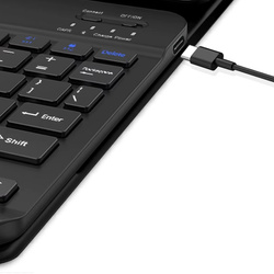 Etui z klawiaturą Bluetooth do Lenovo Idea Tab Plus 12.1 / Idea Tab Plus 12.1 2025, czarne - ochronne z podstawką