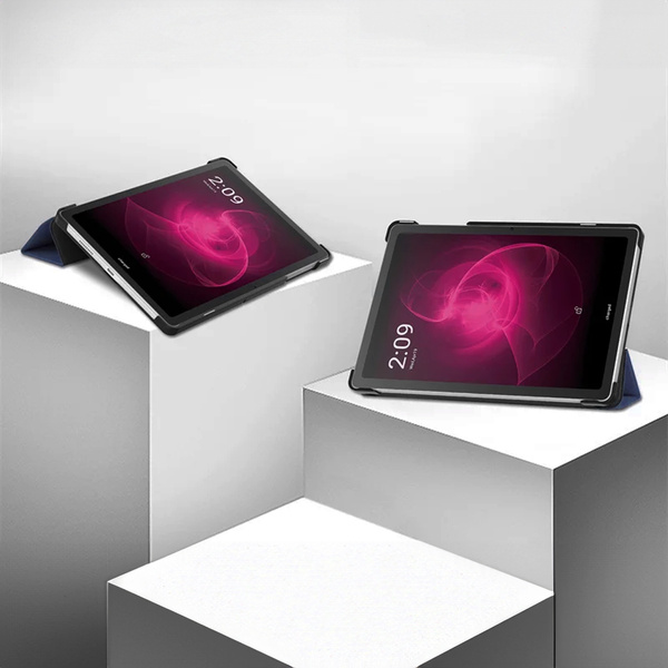 Etui Smart Case do T-Mobile T Tablet 5G 10.36, granatowe - ochronne z podstawką, dostęp do portów i przycisków