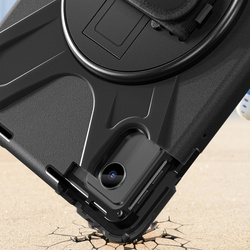 Etui Pancerne do Lenovo Idea Tab 11 szybka pas, czarne - ochronne z podstawką