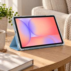 Etui Trifold do Galaxy Tab S10 Lite 10.9/ S10 FE/ S9 FE/ S9/ S8 z miejscem na rysik - niebieskie