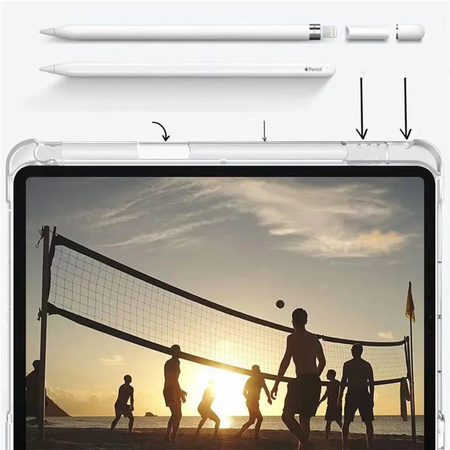 Etui CLEAR PENCIL do Huawei MatePad SE 11 2024 AGS6-W00 podstawka na rysik, różowe