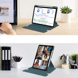 Etui 360 z klawiaturą do iPad Air 11 M4/ M3/ M2 2026/ 25/ 24 ochronne zielone