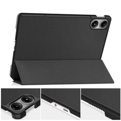 Etui Smart z klapką do Xiaomi Redmi Pad Pro 12.1 2024, czarne - ochronne z podstawką, dostęp do portów i przycisków