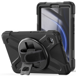 Etui pancerne Shockproof do Samsung Galaxy Tab A9 8 / 8.7 2023, czarne - ochronne z podstawką