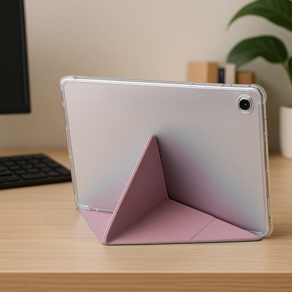 Etui Clear Trifold do Samsung Galaxy Tab S6 Lite 2022 / 24 10.4 - ochronne, różowe