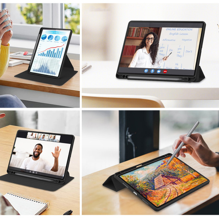 Etui Obrotowe CRYSTAL PENCIL do Xiaomi Redmi Pad Pro 12.1 2024 / Poco Pad, czarne