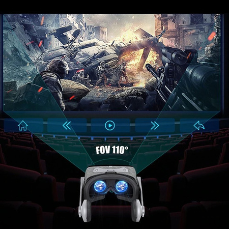 Zestaw Okulary 3D VR Shinecon G07E + Pilot - do smartfona na filmy, gry i VR
