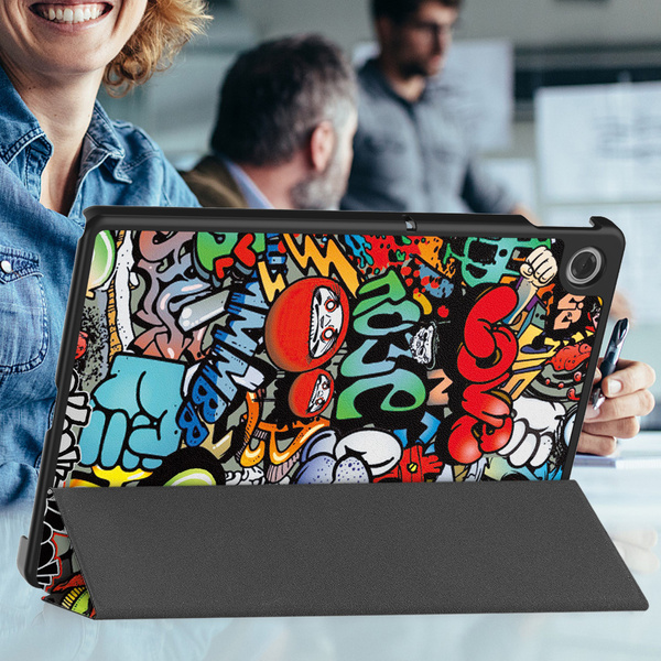 Etui Graficzne do Lenovo Tab 10.1 2025 z klapką - ochronne z podstawką