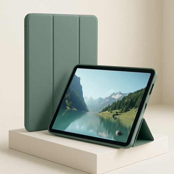 Etui Smart z magnetyczną z klapką do Xiaomi Redmi Pad SE 8.7 2024, zielone - ochronne z podstawką