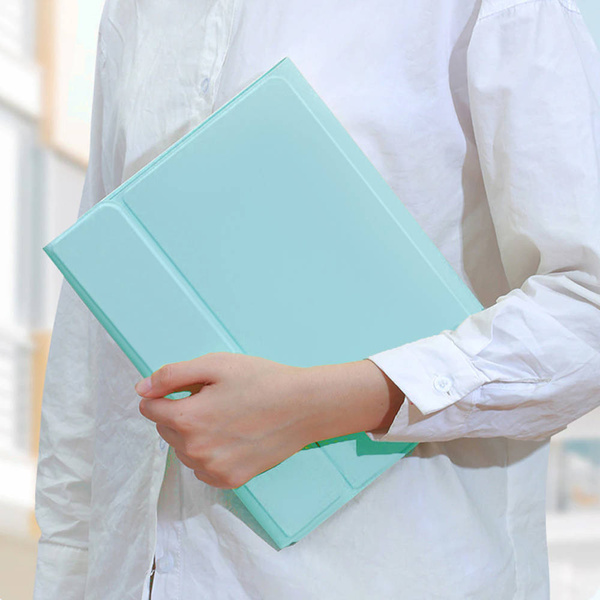 Etui z klawiaturą Bluetooth do Galaxy Tab S6 Lite 10, niebieskie - ochronne z podstawką