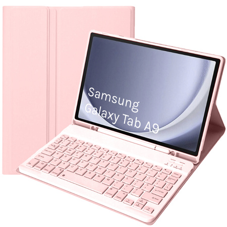 Etui z klawiaturą Bluetooth do Samsung Galaxy Tab A9 8.7 CFX110 (Różowe)