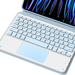 Etui z klawiaturą Bluetooth do Redmi Pad 2 11 2025, niebieskie - ochronne z podstawką
