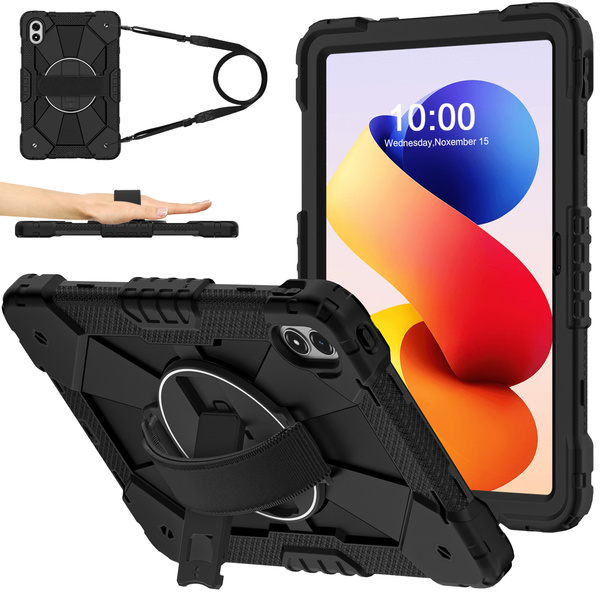 Etui pancerne z uchwytem do Redmi Pad Pro 2 12.1" 2025/ Pad Pro 2024/ Poco Pad M1, czarne