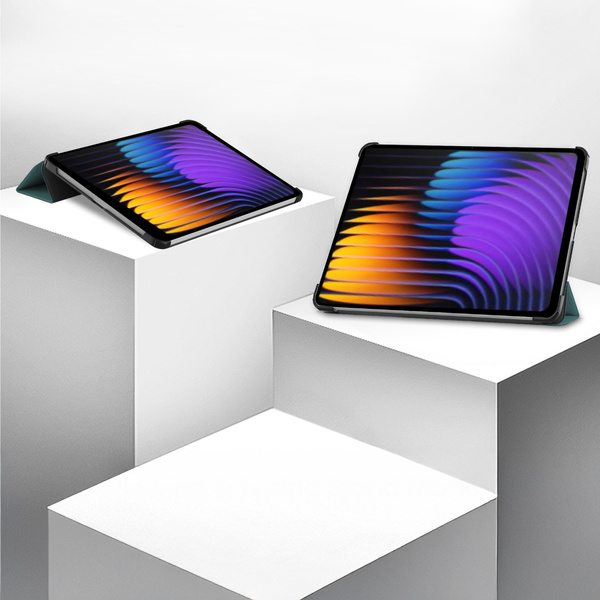 Etui Smart do Xiaomi Pad 7 / Pad 7 Pro 11.2 z klapką / Xiaomi Pad 7 Pro, zielone - ochronne z podstawką