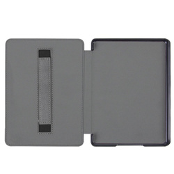 Etui Strap Case do Kindle Paperwhite 4, czarne - ochronne z podstawką, dostęp do portów i przycisków