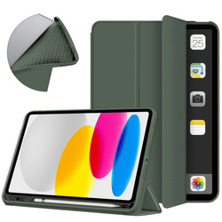 Etui Smart do iPad 10.9 2022 Gen. 10 / iPad 11 2025 A16 Gen. 11 z klapką, zielone - ochronne z podstawką