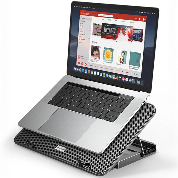 Podkładka chłodząca do Laptopa LED 15-18 regulacja chłodzenia cicha, czarny
